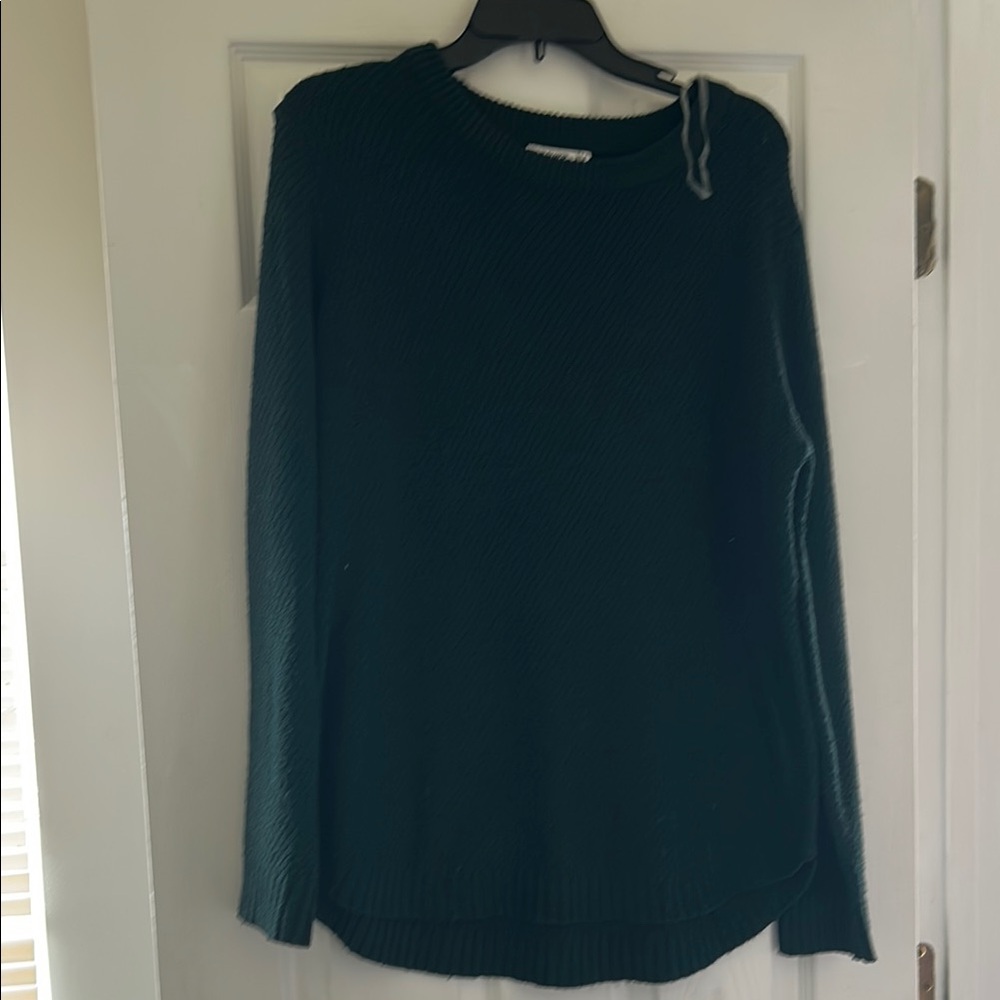 Pink Clover Green Sweater